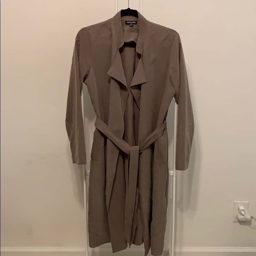American apparel olive color trench coat